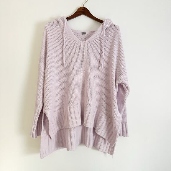AERIE Chenille Hoodie Sweater Light Purple Small S - Picture 2 of 9